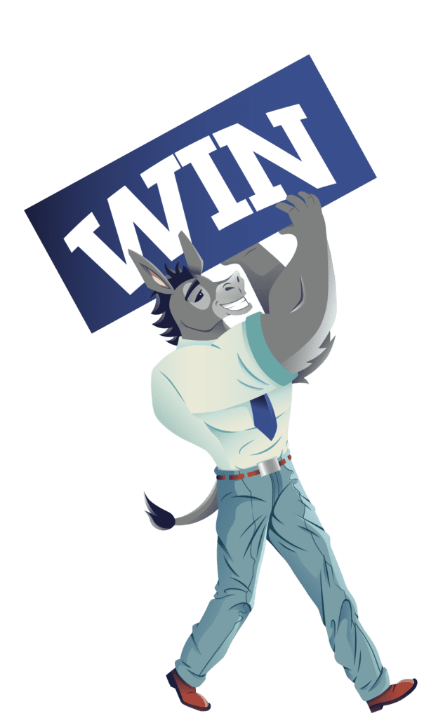 Myers Marketing Management GOATT walking and carrying the WIN